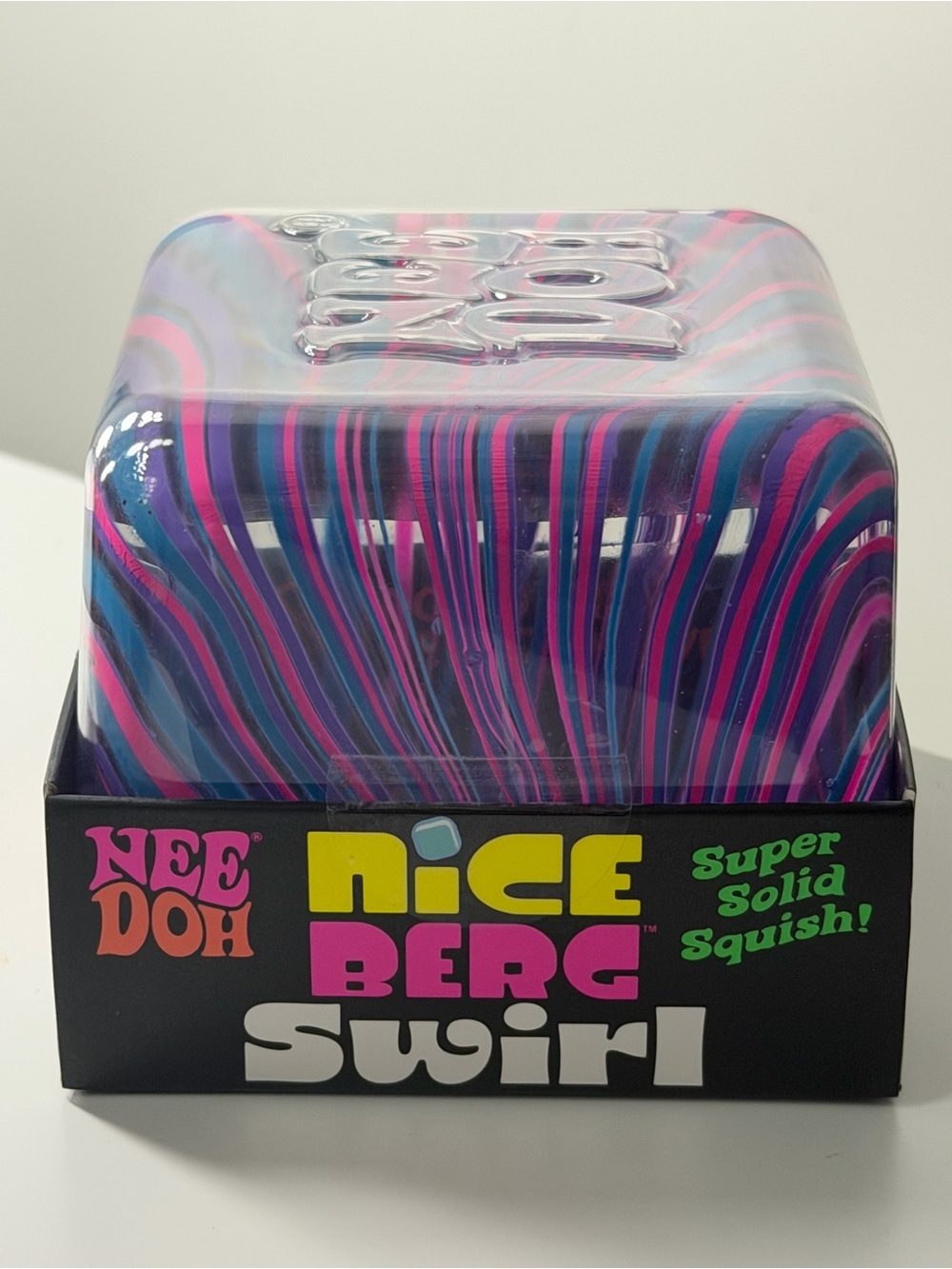 NeeDoh Nice Berg Swirl Solid Squish - Pink, Blue & Purple